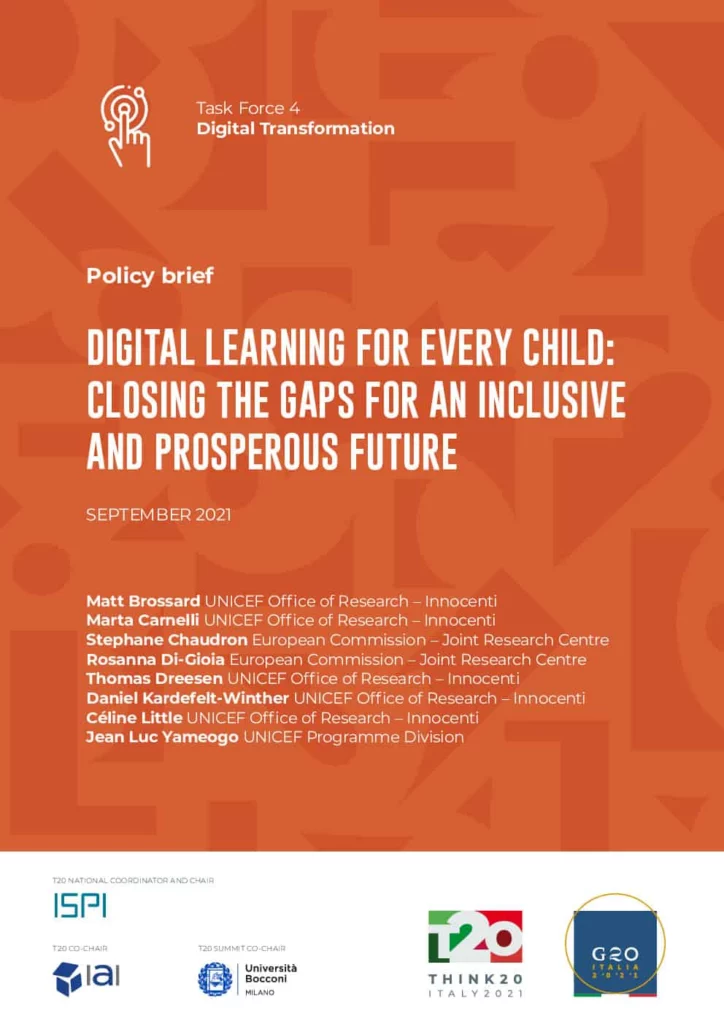 Digital learning for every child: Closing the gaps for an inclusive and ...