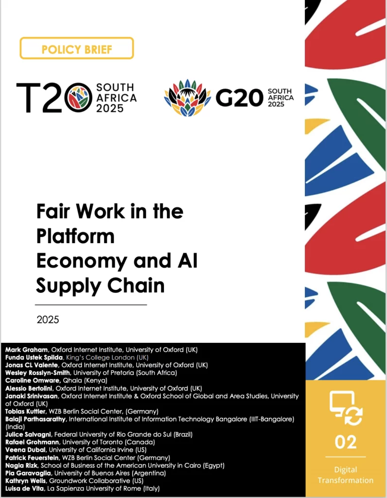 Fair Work in the Platform Economy and AI Supply Chain – The Global ...